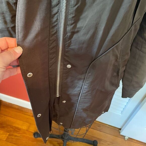 ZARA BASIC | olive green utility jacket with removable hood S - Picture 16 of 16